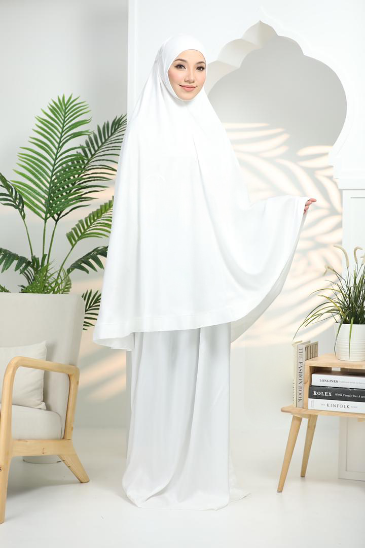 Satin Muslim queen (Blanc/ White)