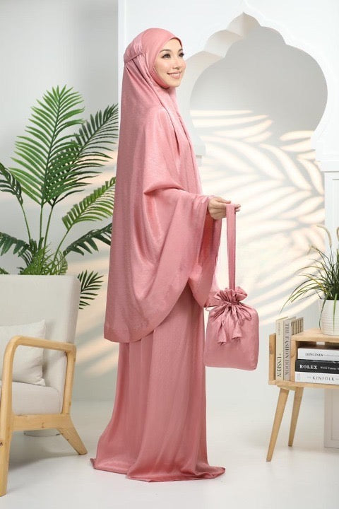 Satin Muslim queen (Gold pink)